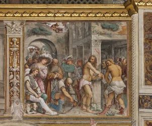 Aleja Środkowa, Piąte Przęsło Południowe, Biczowanie Chrystusa, Girolamo Romanino