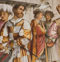 Nawa główna, piąte przęsło południowe, Chrystus przed Piłatem, Girolamo Romanino