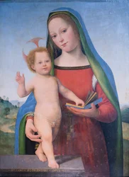 Madonna z Dzieciątkiem w pejzażu