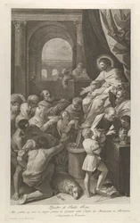 Święty Hiob siedzący po prawej stronie otrzymujący dary ludu..., ca. 1760-1800.