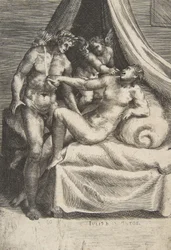 Apollo i Daphne, z „Miłości bogów”, ca. 1531-76.
