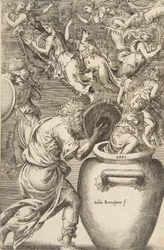 Epimeteusz otwiera puszkę Pandory, 1531-76.