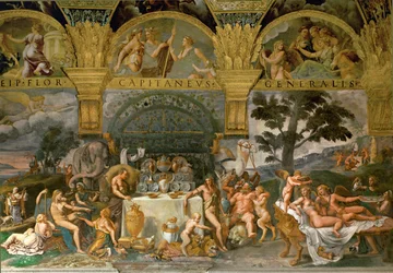 Bachanalia, z Sali Amora i Psyche (fresk)