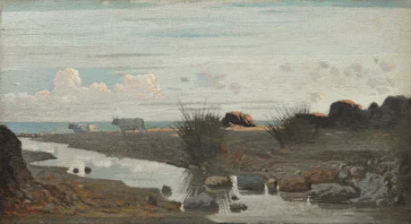 Lido z pasącymi się wołami, ok. 1862-63 (olej na płycie)