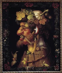Jesień. Alegoria o porach roku. Obraz Giuseppe Arcimboldo (1527-1593). Muzeum w Luwrze