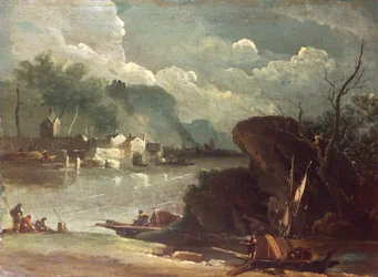 Fantastyczny krajobraz, autorstwa Giuseppe Bernardino Bison (1762-1844).