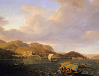 Villa Carlotta w Tremezzo nad jeziorem Como, autorstwa Giuseppe Bisi (1787-1869)