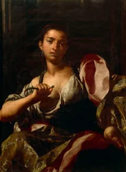 Kleopatra, Giuseppe Bonito (1707-1789), olej na płótnie, 99x74 cm, Królestwo Ptolemejskie
