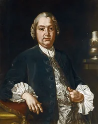 Portret kompozytora Niccolo Jommelli (1714-1774) par Bonito, Giuseppe (1707-1789), - Olej na płótnie, 84x73,5 - Kolekcja prywatna