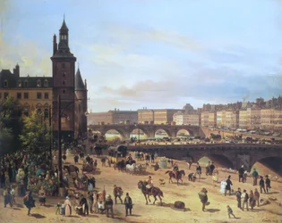 Targ kwiatowy, Wieża Zegarowa, Pont au Change i Pont Neuf