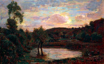 Zachód słońca w Engadynie – Giuseppe Carozzi (1864-1938)