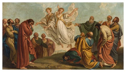 Giuseppe Diotti, Szkic, Objawienia się aniołów apostołom po wniebowstąpieniu