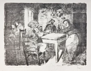 Przy stole, ok. 1907 (lito)