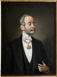 Portret Raffaele z Ferrari, książę Galliera (1803-1876) Obraz Giuseppe Isola (1808-1893) 1876 Geny, Musei di Strada Nuova