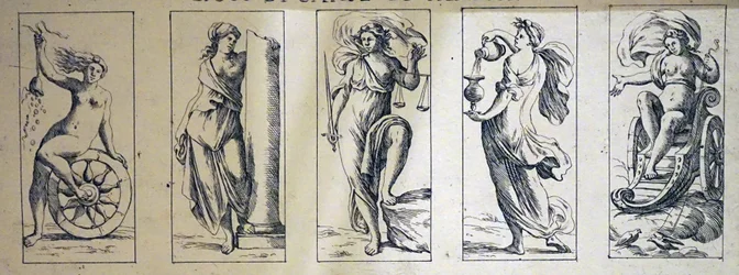 Karty tarota z XVII wieku autorstwa Giuseppe Marii Mitelli