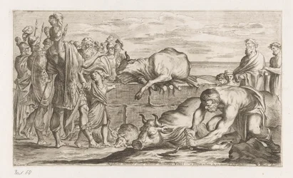 Trojanen offeren dieren aan Neptune Aris oddaje cześć Neptunowi (tytuł na obiekcie) Omzwervingen van Aeneas (tytuł serii) L