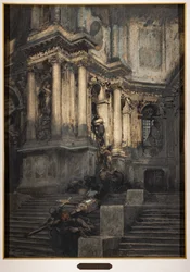 W katedrze (akwarela)