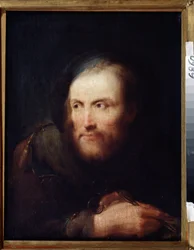 Portret mężczyzny. (Portret mężczyzny). Obraz Giuseppe Nogari (1699-1763). Włochy, szkoła wenecka w stylu rokoko. Olej na płótnie. Tułańskie Muzeum Narodowe, Rosja.