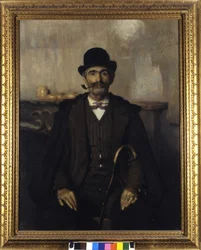 Giuseppe Giani mediator (Portret Giuseppe Giani mediator). Obraz Giovanniego Pellizzy da Volpedo (1868-1907)