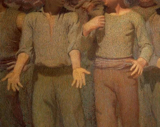 Czwarty stan, Giuseppe Pellizza da Volpedo, detal