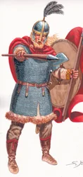 Wódz barbarzyńców (Wizygota, Got lub Wandal)