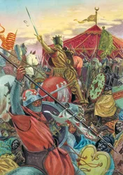 Rekonkwista Hiszpanii: bitwa pod Las Navas de Tolosa 16/07/1212 pomiędzy chrześcijańskimi siłami króla Kastylii Alfonsa VIII a armią Maurów