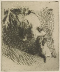 Portret Edgara Degasa, 1875 (sucha igła)