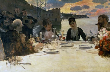 Obiad w Posillipo, ok. 1879 (olej na płótnie)