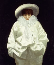 Sarah Bernhardt jako Pierrot,