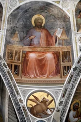 Baptysterium w Padwie. Freski sufitowe z XIV wieku autorstwa Giusto de Menabuoi. Święty Łukasz Apostoł. Padwa. Włochy. (foto)