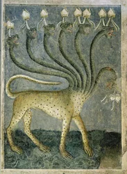 Siedmiogłowa bestia wychodząca z morza, 1360-70