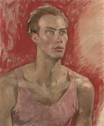 Portret młodego mężczyzny (olej na płótnie)