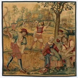 Lato: Scena żniw, koniec XVII - początek XVIII wieku.