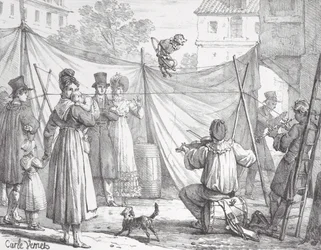 Małpa i lampart Małpa, 1818.