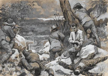 ?Atak Burów na obóz Cezara: gorący kąt z karabinami na pograniczu, 1900?