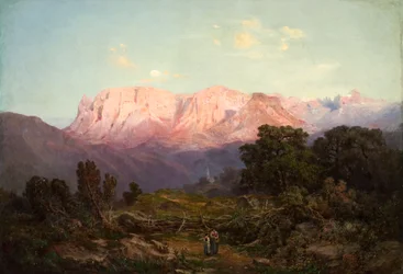 Schlern z Rosengarten widziany z Rampeun