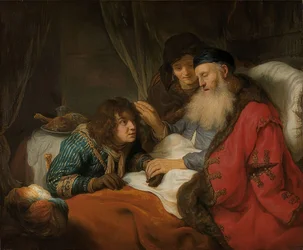 Izaak błogosławi Jakuba. Około 1638