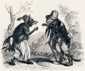 Kot i lis (Le chat et le renard) - Bajki La Fontaine