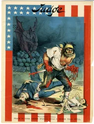 Wojna to piekło - Sherman, Pokój na Kubie pod panowaniem hiszpańskim jest gorszy niż piekło, ilustracja z Sędziego, 30 kwietnia 1898