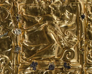 Fragment folii z wytłoczoną dekoracją z Delphi (złoto)