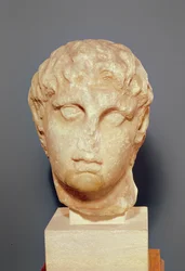 Głowa jednego z diadochów lub głowa Aleksandra III (356-323 pne) Wielkiego (marmur)