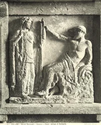 Zeus i Hera, metopa ze świątyni E w Selinuncie na Sycylii