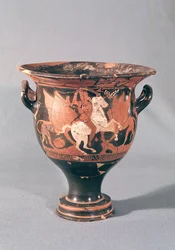 Czerwonofigurowy krater przedstawiający amazonki i gryfy (ceramika)