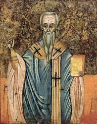Św. Cyryl Aleksandryjski (ok. 376-444), ikona (tempera na panelu)