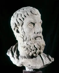 Portret Epikura (341 p.n.e. - 270 p.n.e.), greckiego filozofa, założyciela epikureizmu. Museo Barracco, Rzym.