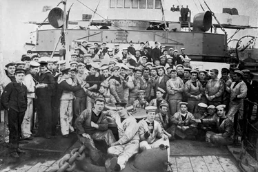 Ocena maszynowni na pokładzie HMS Majestic, 1896.