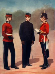 „Królewscy Lancasterzy: porucznik, kapitan, adiutant”, 1900.