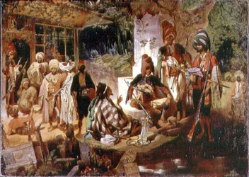 Scena orientalna (olej na płótnie)