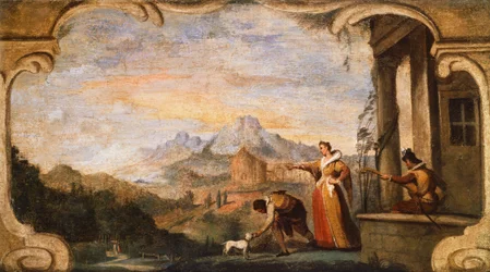 Powrót Ulissesa autorstwa Giovanniego Francesco Barbieri, znanego jako Guercino (1591-1666).