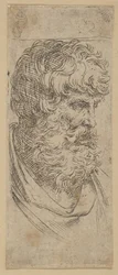 Popiersie brodatego mężczyzny, ca. 1600-1640.